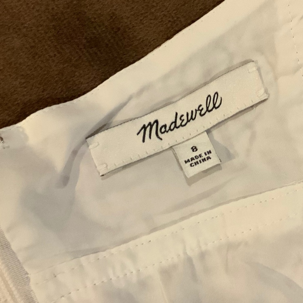 Madewell White Maroon 8 Silk Convertible Dress Twee Scandi Girl lightweight - Picture 9 of 15